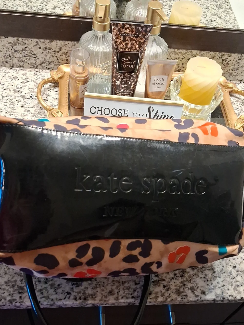 Kate Spade Stevie Pop Art Leopard Print Nylon Shoulder Tote Bag